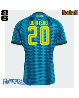 Columbia Juan Fernando Quintero #20 Tricou Fotbal Replică Mondial 2026 Barbati Deplasare